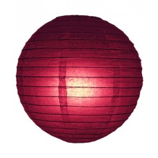 8" Paper Lantern Burgundy Regular Wire 